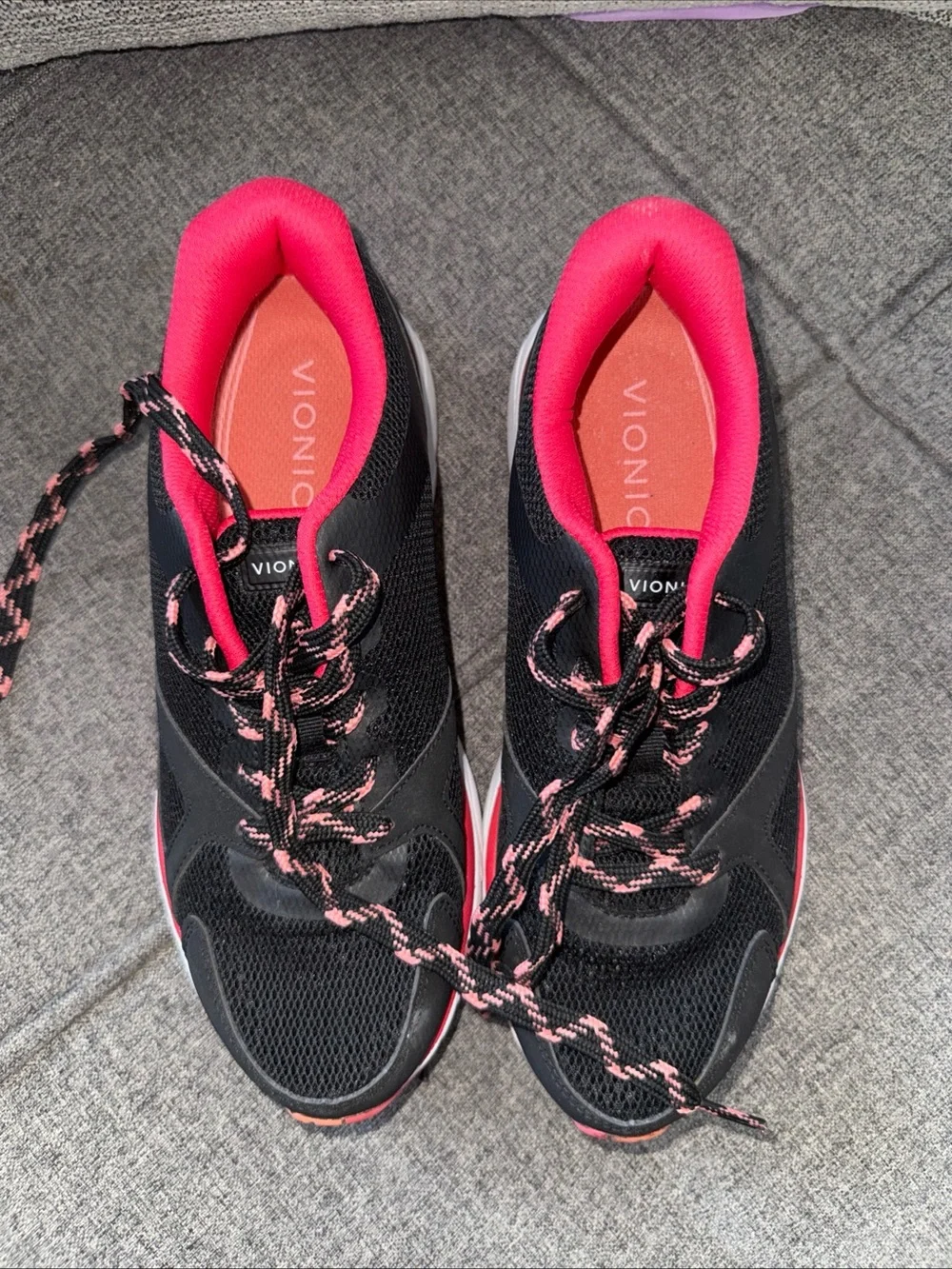 Vionic Tokyo 1st Ray Technology Sneakers Black & Pink Women’s Size 7 Athletic